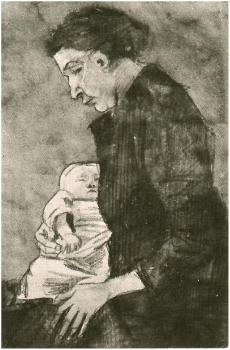 Sien stillt Baby von Vincent van Gogh