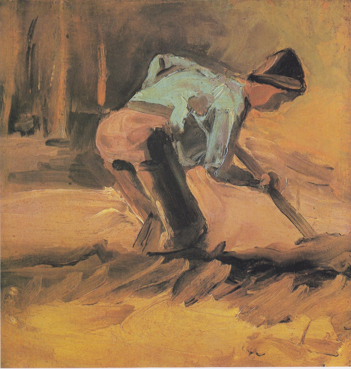 Bauer beim Umgraben von Vincent van Gogh