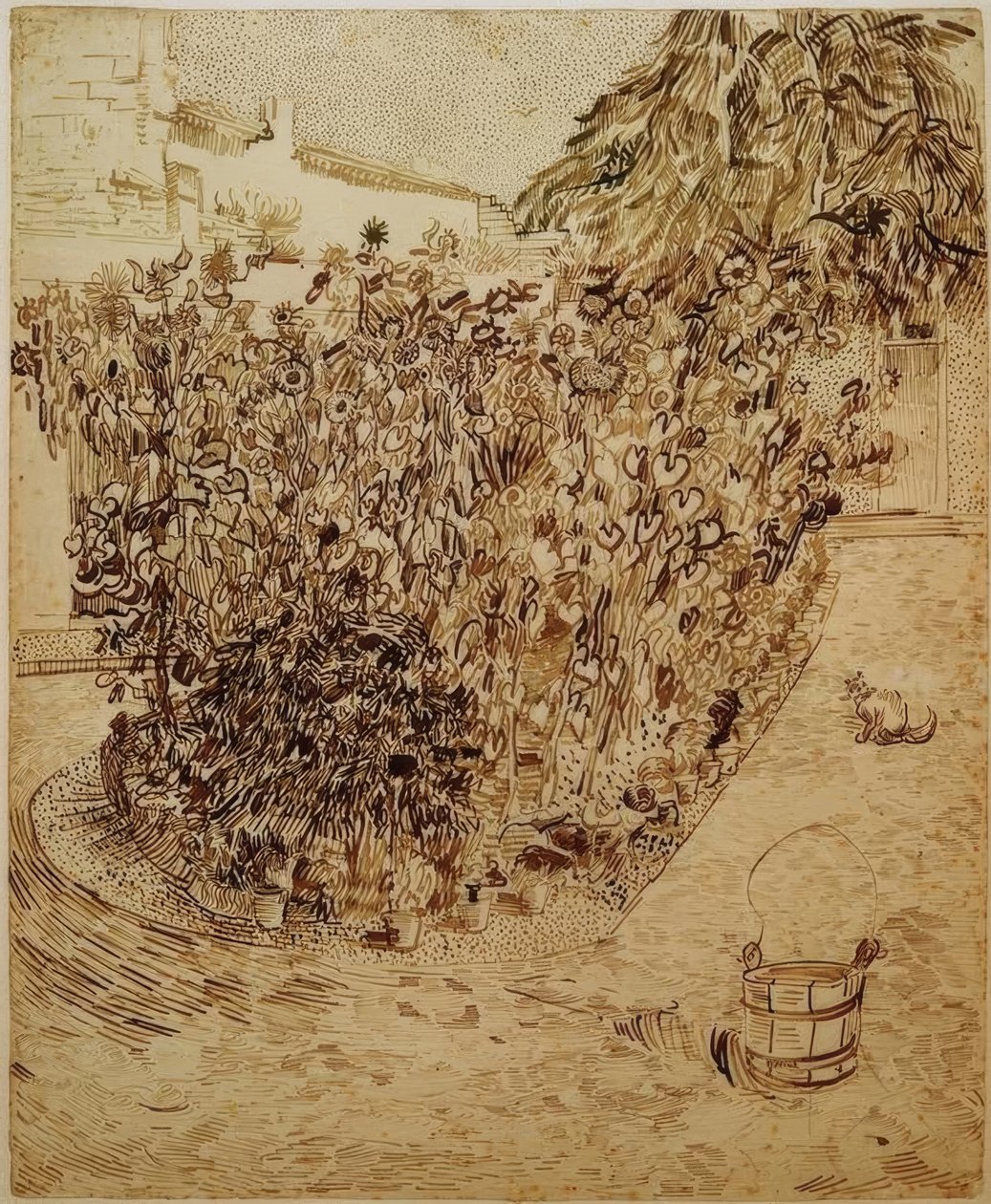 Garten einer Badeanstalt von Vincent van Gogh