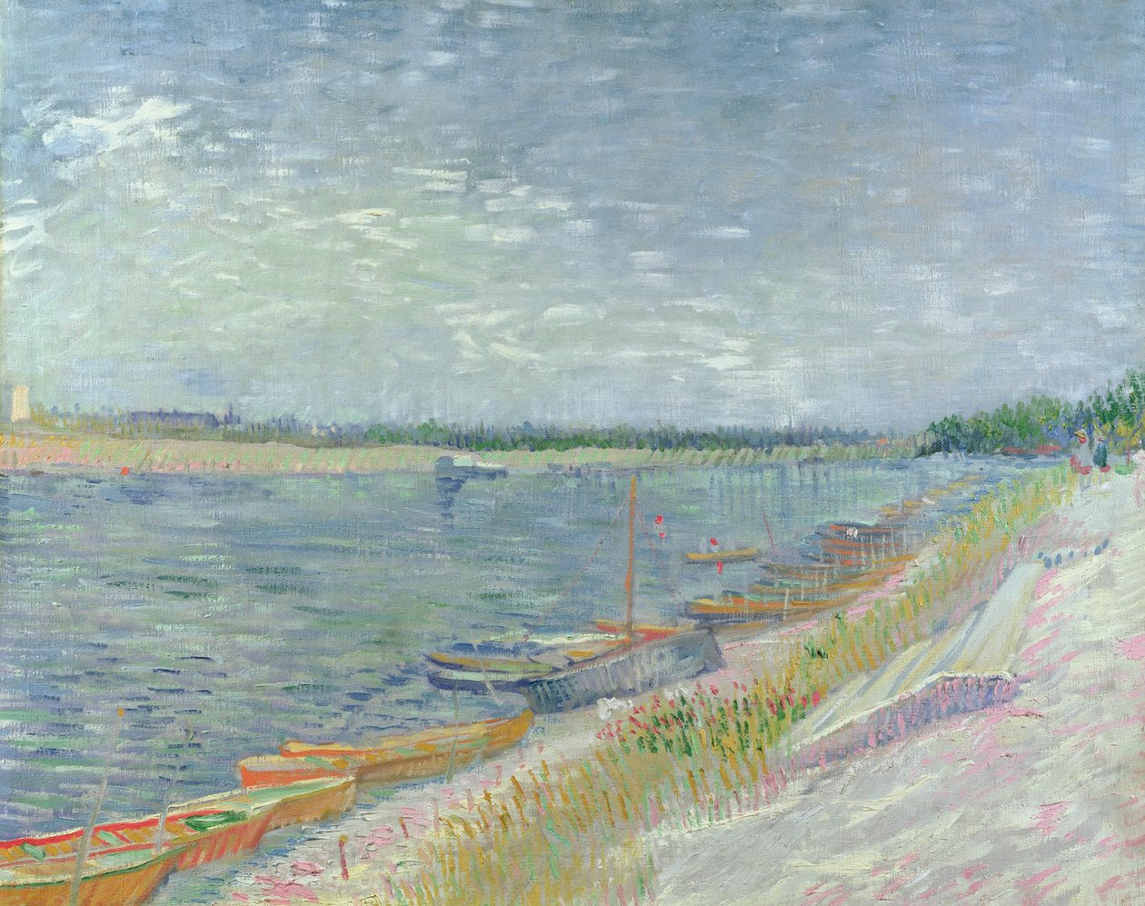 Vertäute Boote, 1887 von Vincent van Gogh