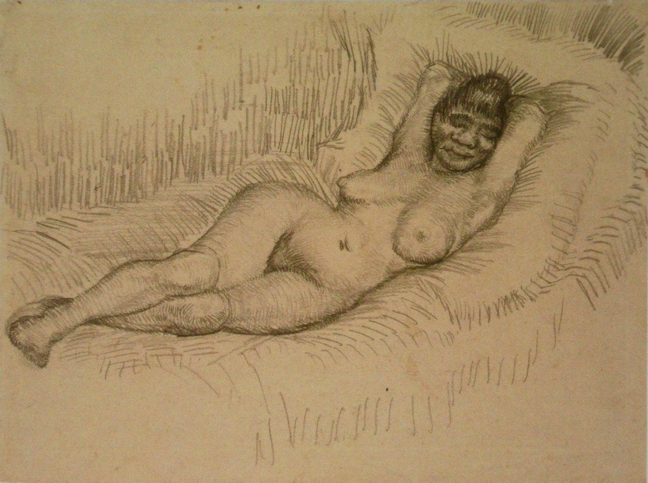 Studie für liegende weibliche Akt F 1404 JH 1213 von Vincent van Gogh