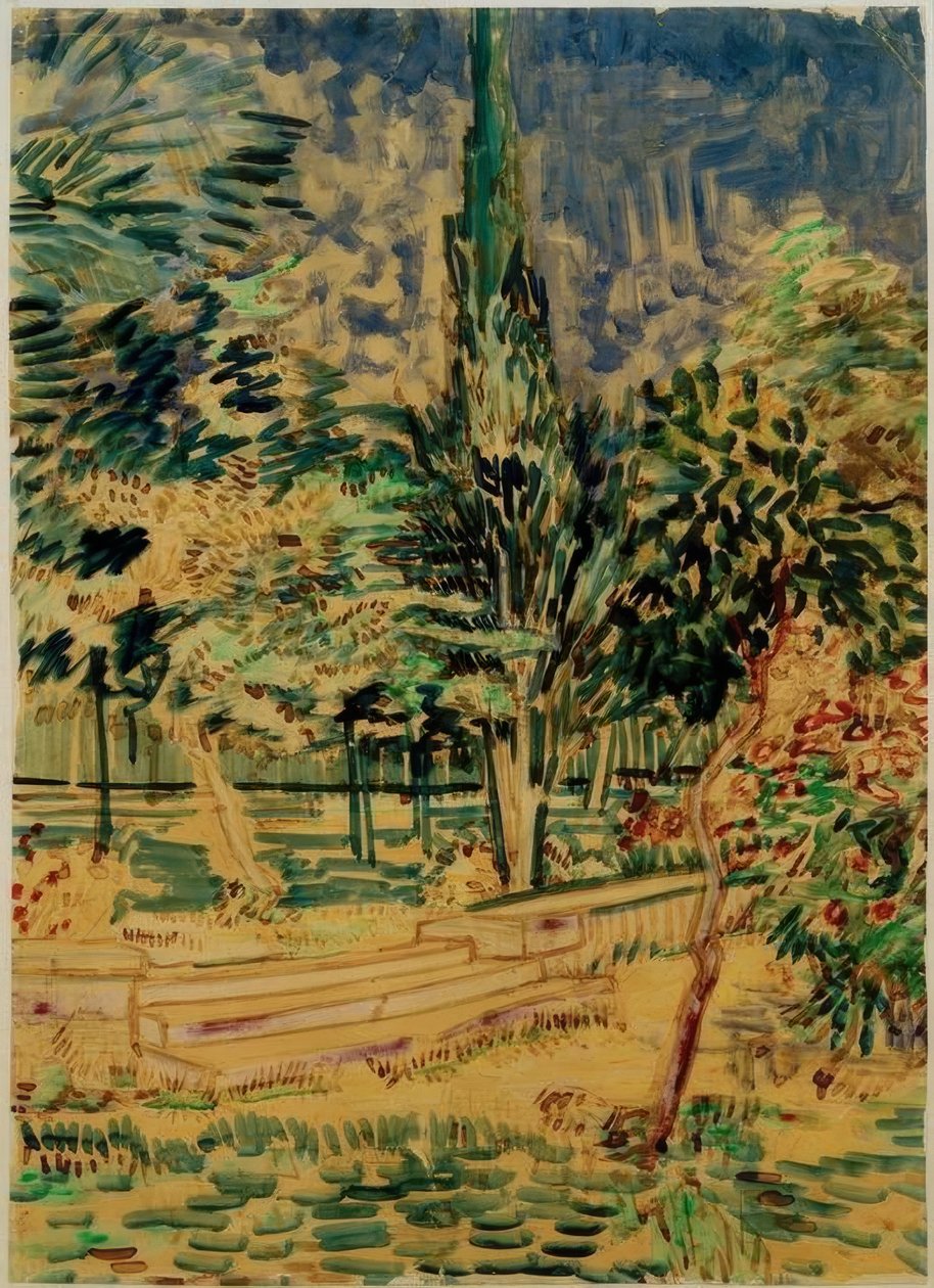 Stufen im Garten der Heilanstalt von Vincent van Gogh