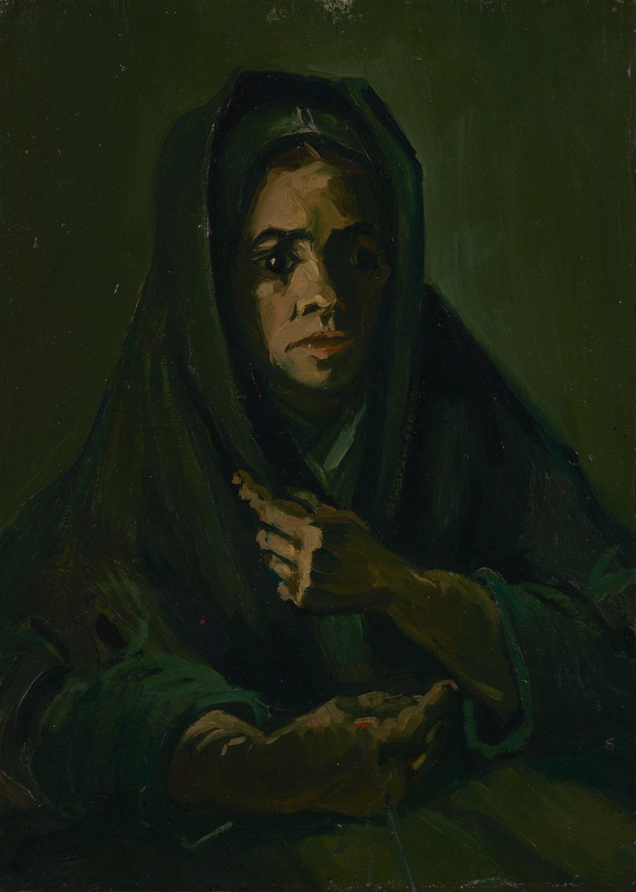 Frau mit Trauerschal von Vincent van Gogh