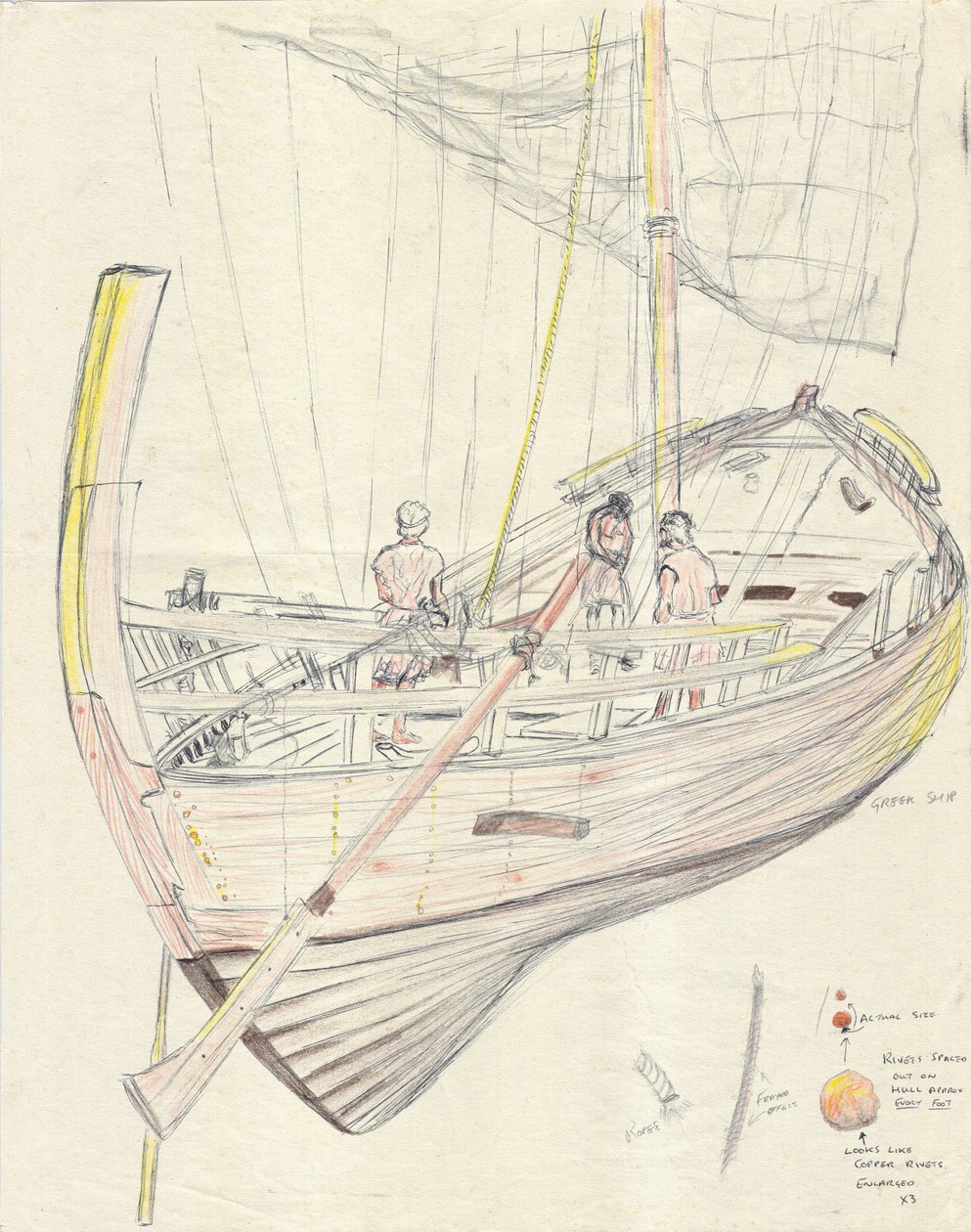 Griechisches Schiff von Vincent Alexander Booth