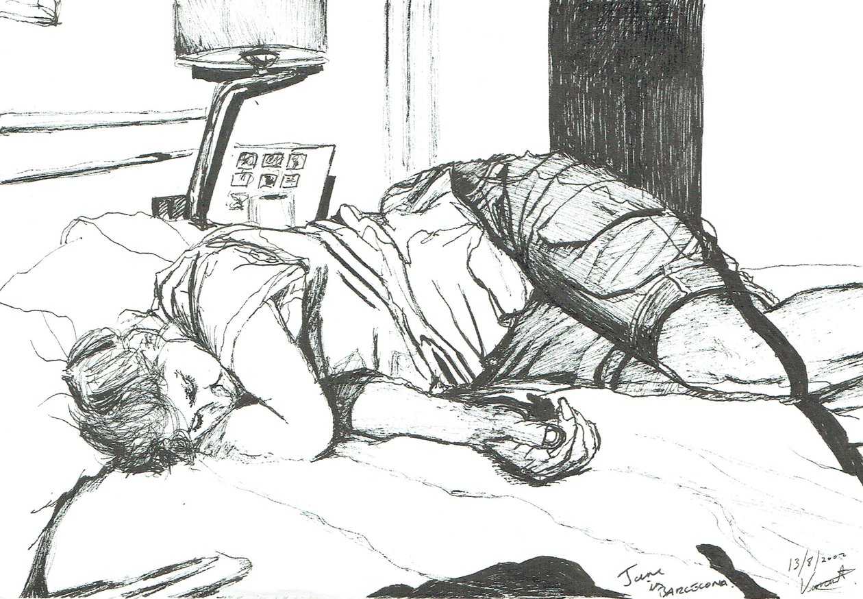 Jane schläft in Barcelona, 2002 von Vincent Alexander Booth
