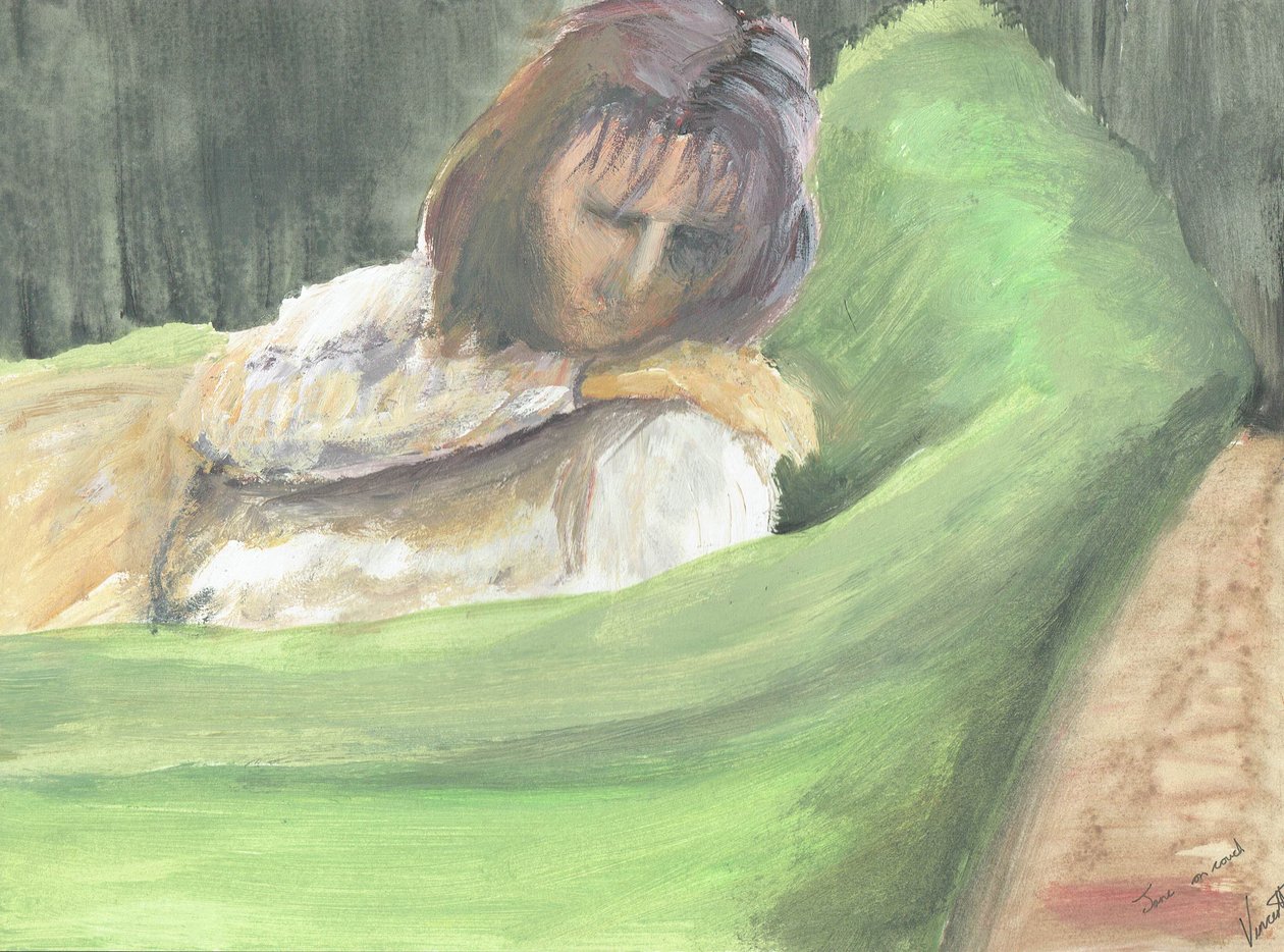 Jane schläft auf der Couch von Vincent Alexander Booth