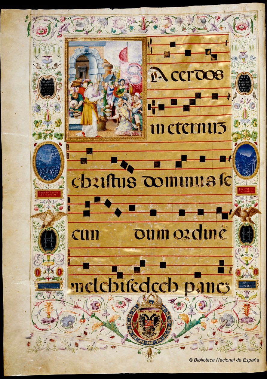 Antiphonar und Graduale von Karl V., Melchisedech von Vincent Raymond
