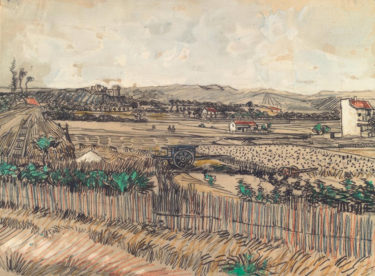 Der blaue Karren von Vincent van Gogh