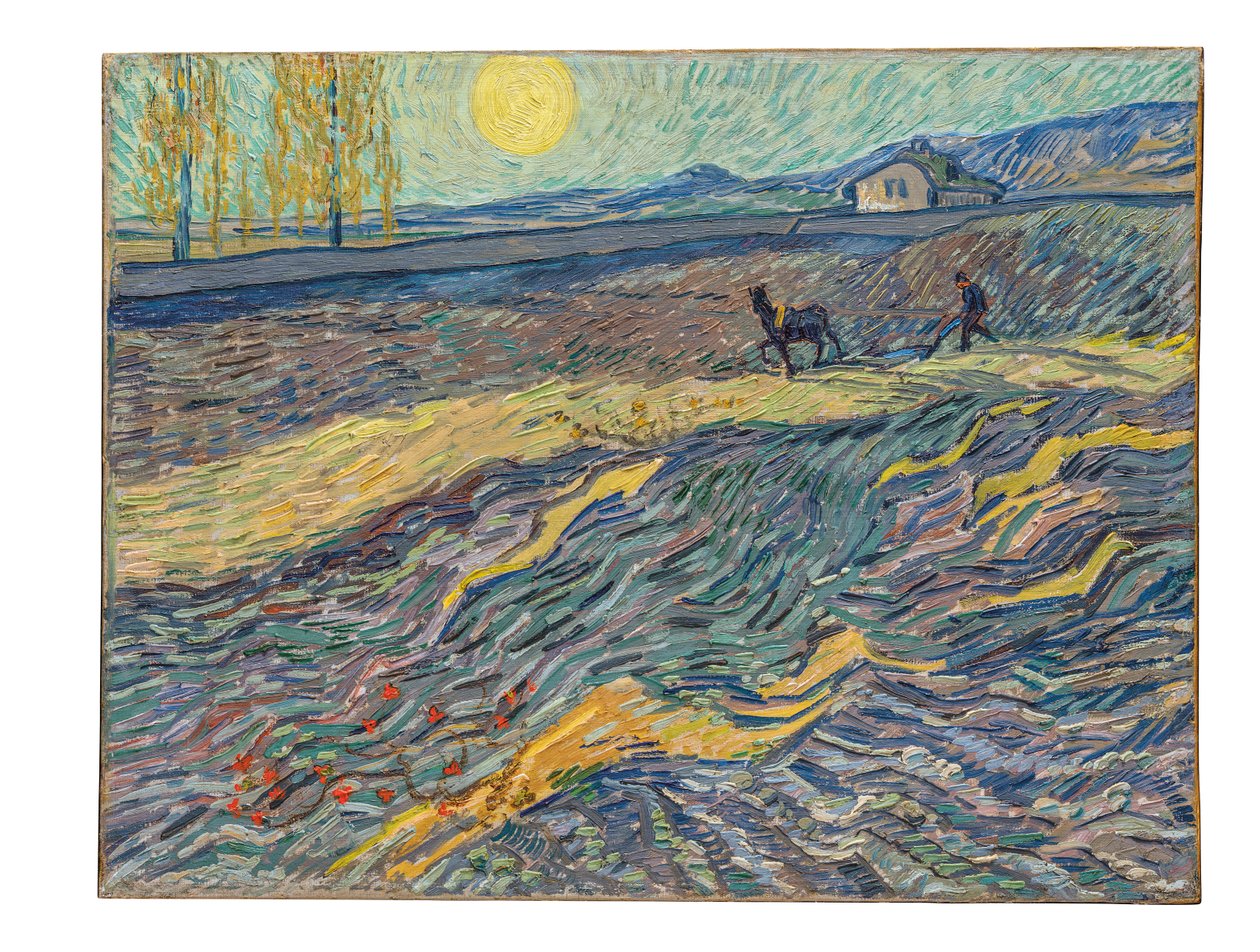 Bauer auf einem Feld, 1889 von Vincent van Gogh