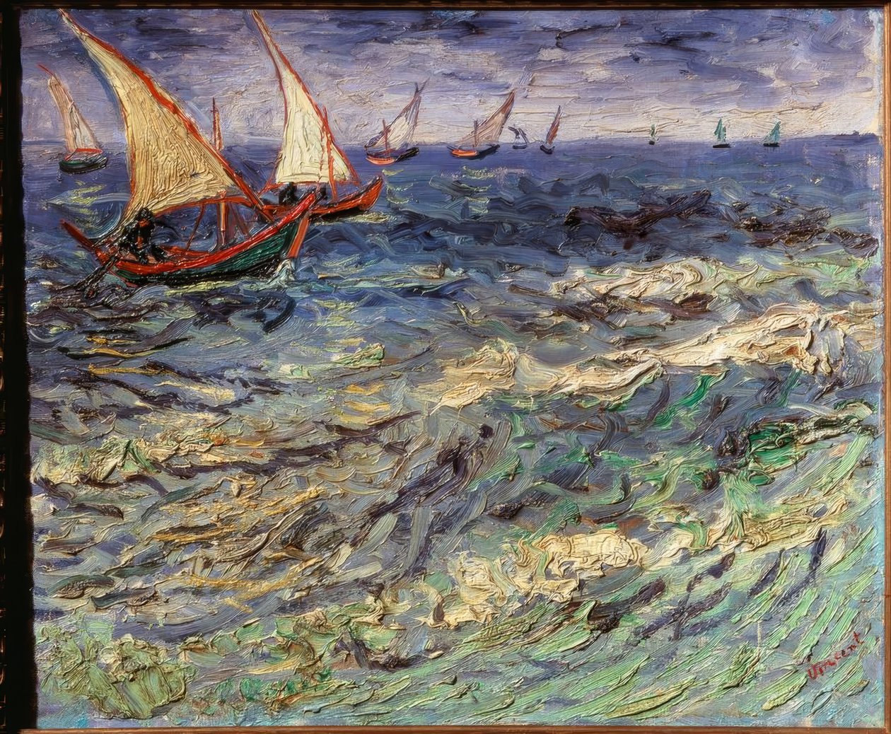 Fischerboote bei Saintes-Maries von Vincent van Gogh