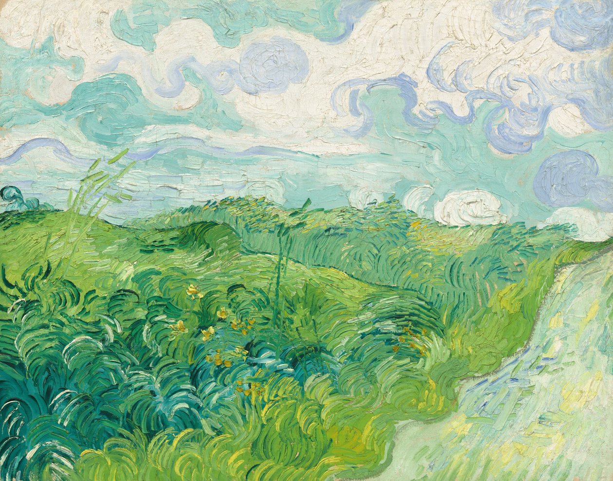 Grüne Weizenfelder, Auvers von Vincent van Gogh