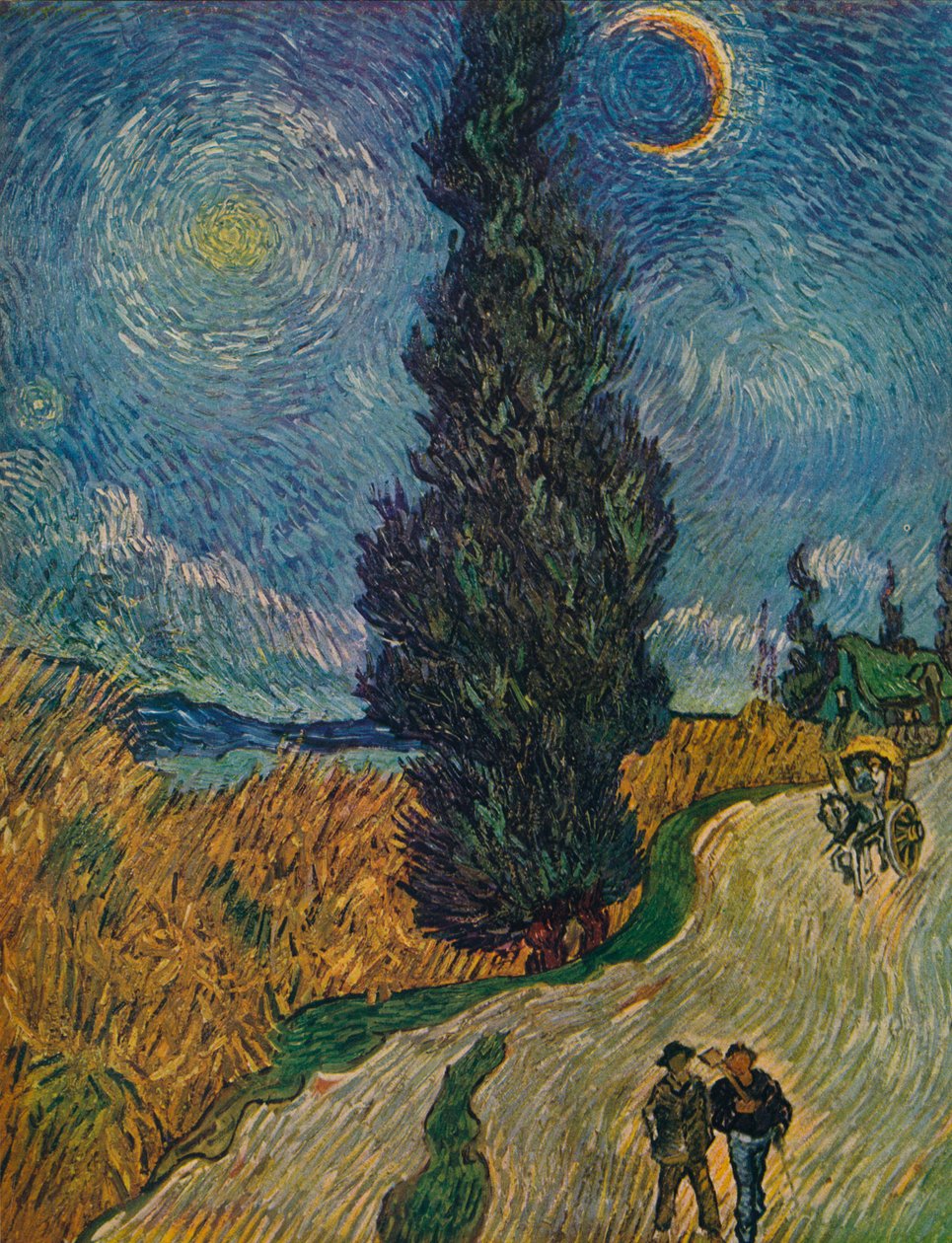 La Route Aux Cypres, 1890 von Vincent van Gogh
