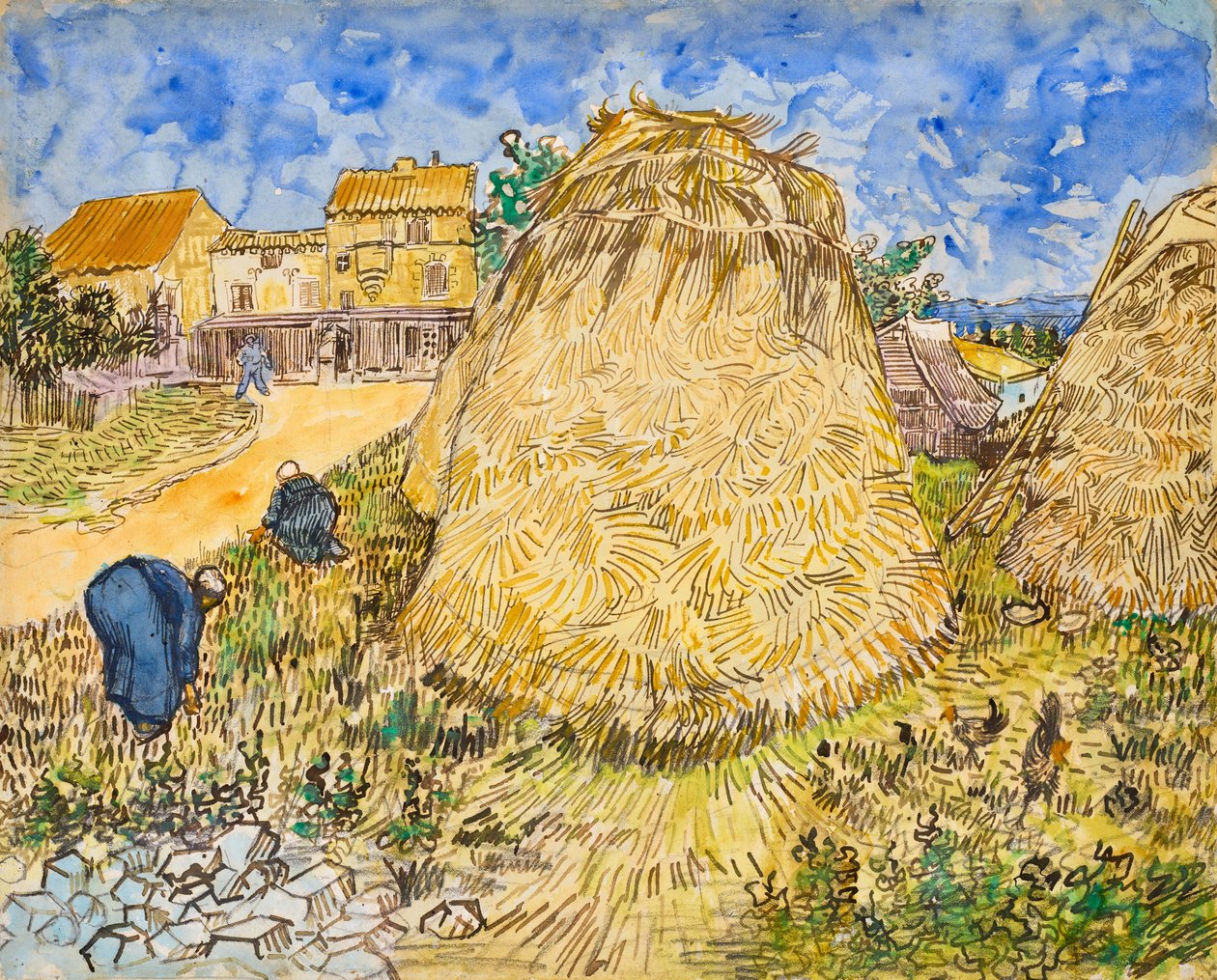 Getreideschober von Vincent van Gogh