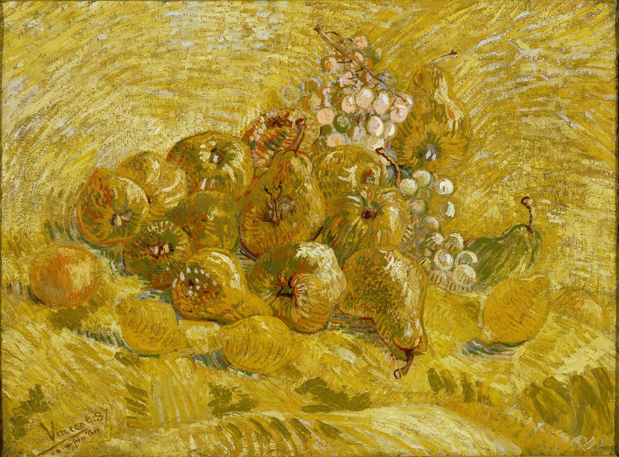 Quitten, Zitronen, Birnen und Trauben, 1887-1888 von Vincent van Gogh