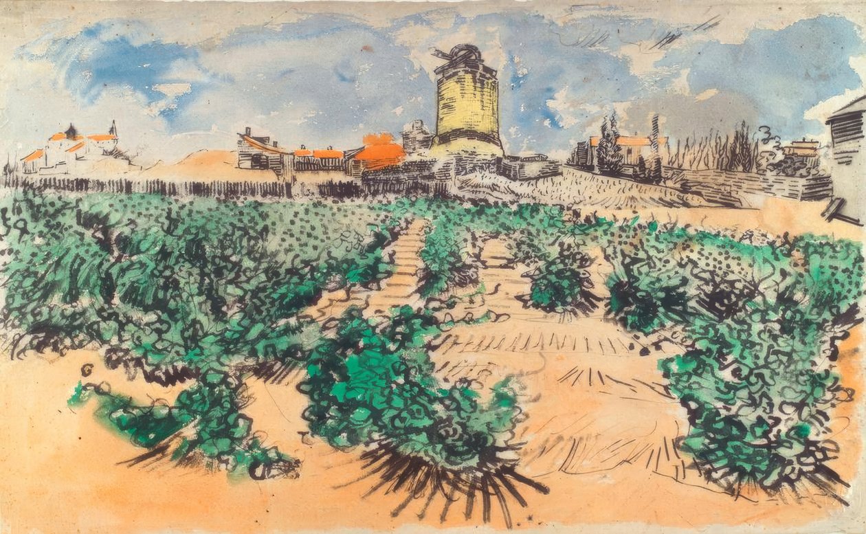 Van Gogh / Mühle von A. Daudet in Fontvieille von Vincent van Gogh