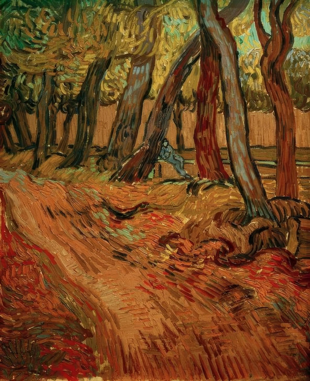 Weg im Garten der Heilanstalt von Vincent van Gogh