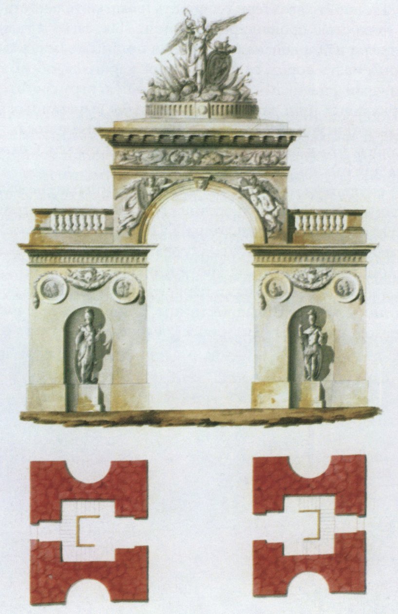 Projekt der Birkenpforten von Vincenzo Brenna