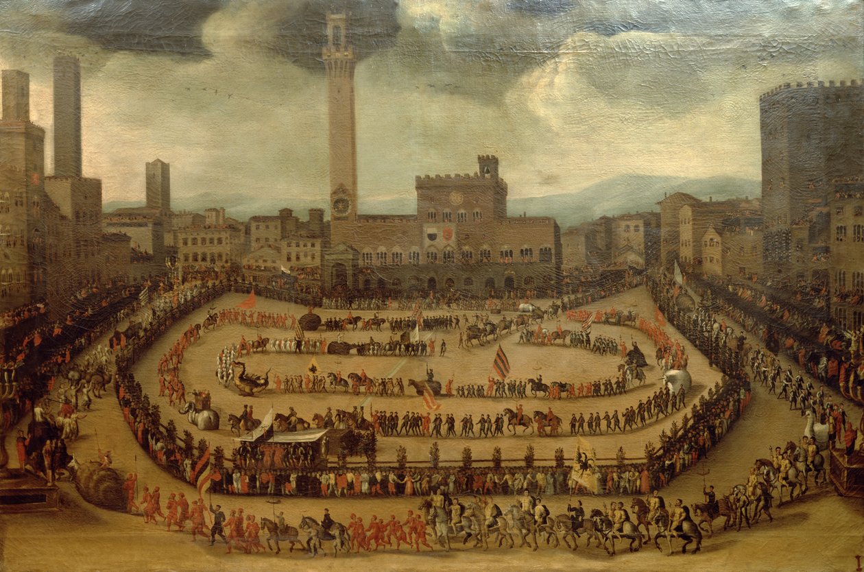 Parade der Contrade, Siena von Vincenzo Rustici