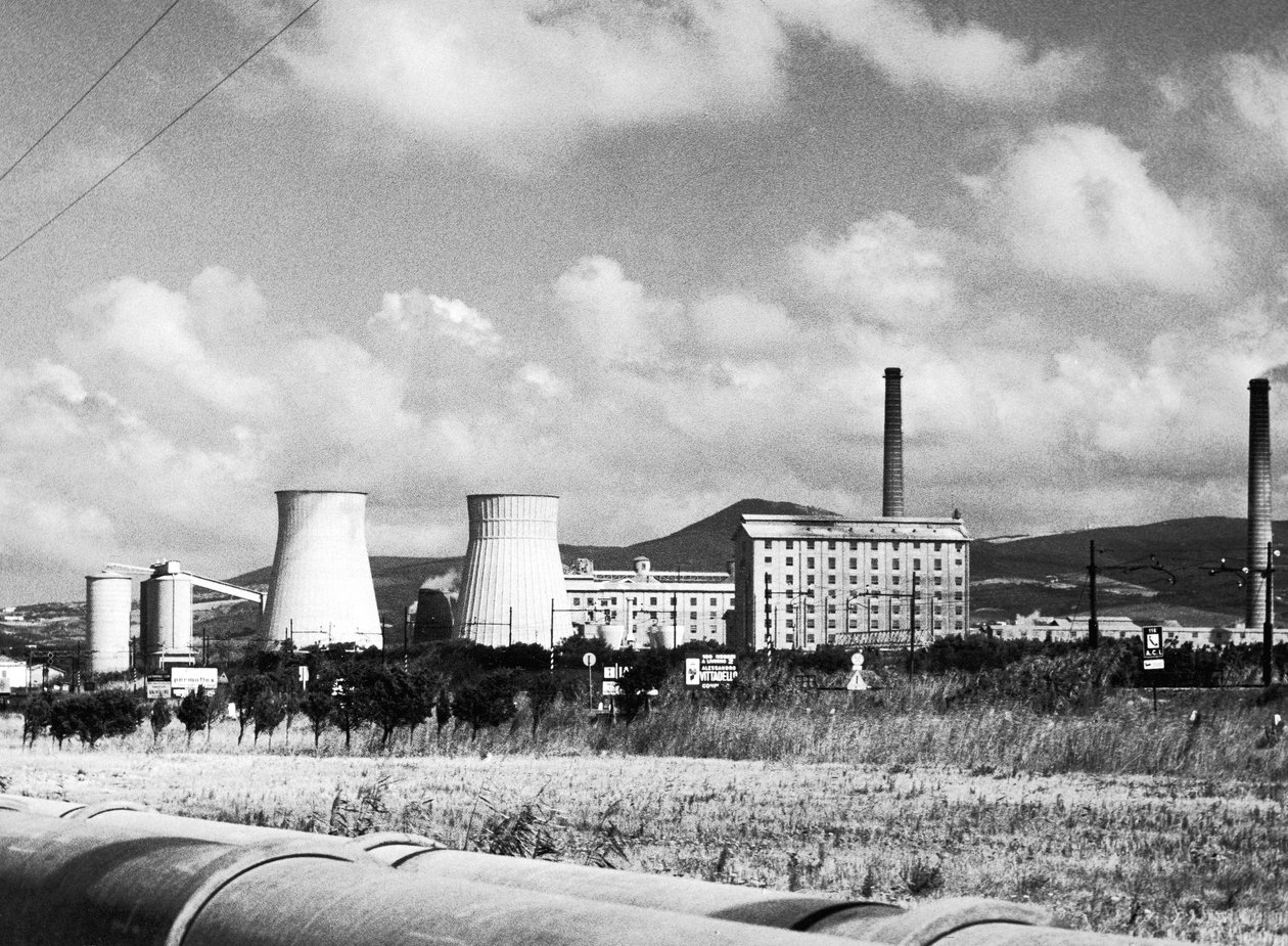Industrielandschaft mit Schornsteinen von Vincenzo Balocchi