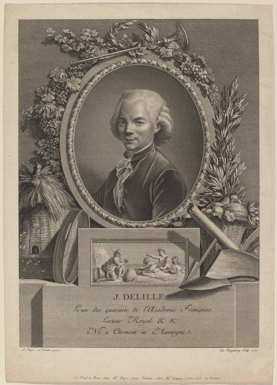 Jacques Delille von Vincenzo Vangelisti after André Pujos