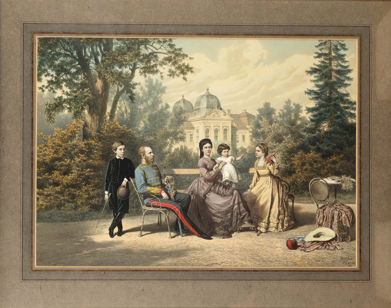 Die kaiserliche Familie in Gödöllö, 1871 von Vinzenz Katzler