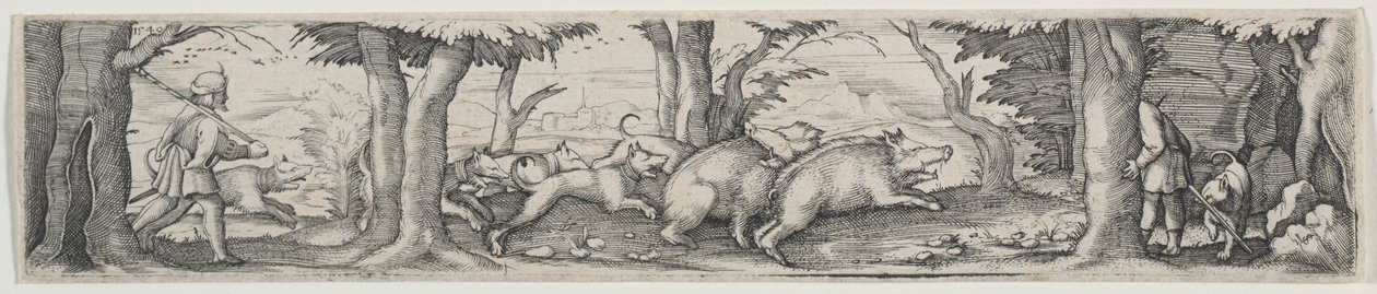 Wildschweinjagd von Virgilius Solis
