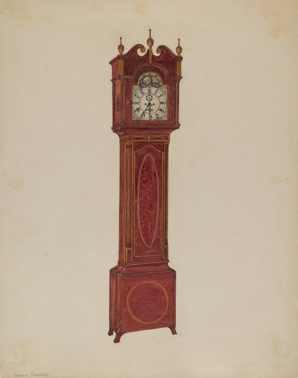 Hohe Uhr von Virginia Richards