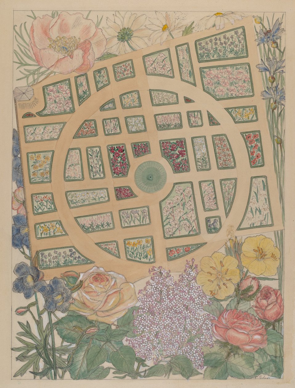 Madame Jumels Garten, ca. 1936 von Virginia Richards