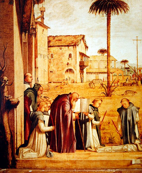 Detail der Beerdigung des Hl. Hieronymus, ca. 1507-09 von Vittore Carpaccio