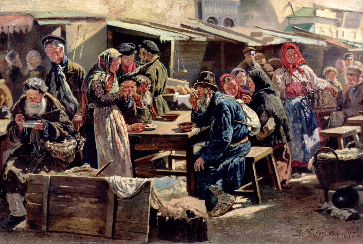 Das Mahl, 1875 von Vladimir Egorovic Makovsky