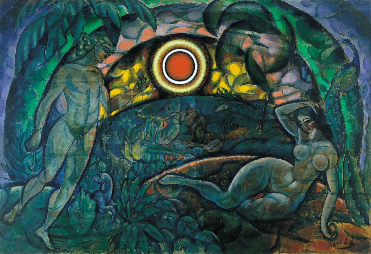 Adam und Eva, 1912 von Daniel Vladimir Baranoff Rossine