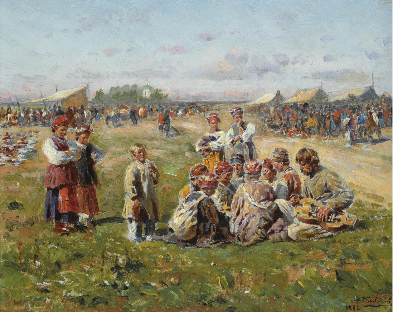 Das Dorffest, 1882 von Vladimir Egorovic Makovsky