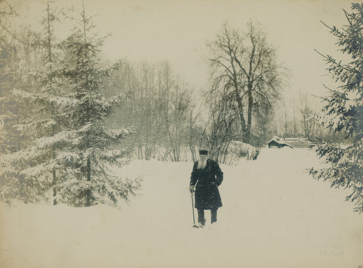 Graf Lev Nikolayevich Tolstoy beim Gehen von Vladimir Grigorievich Chertkov
