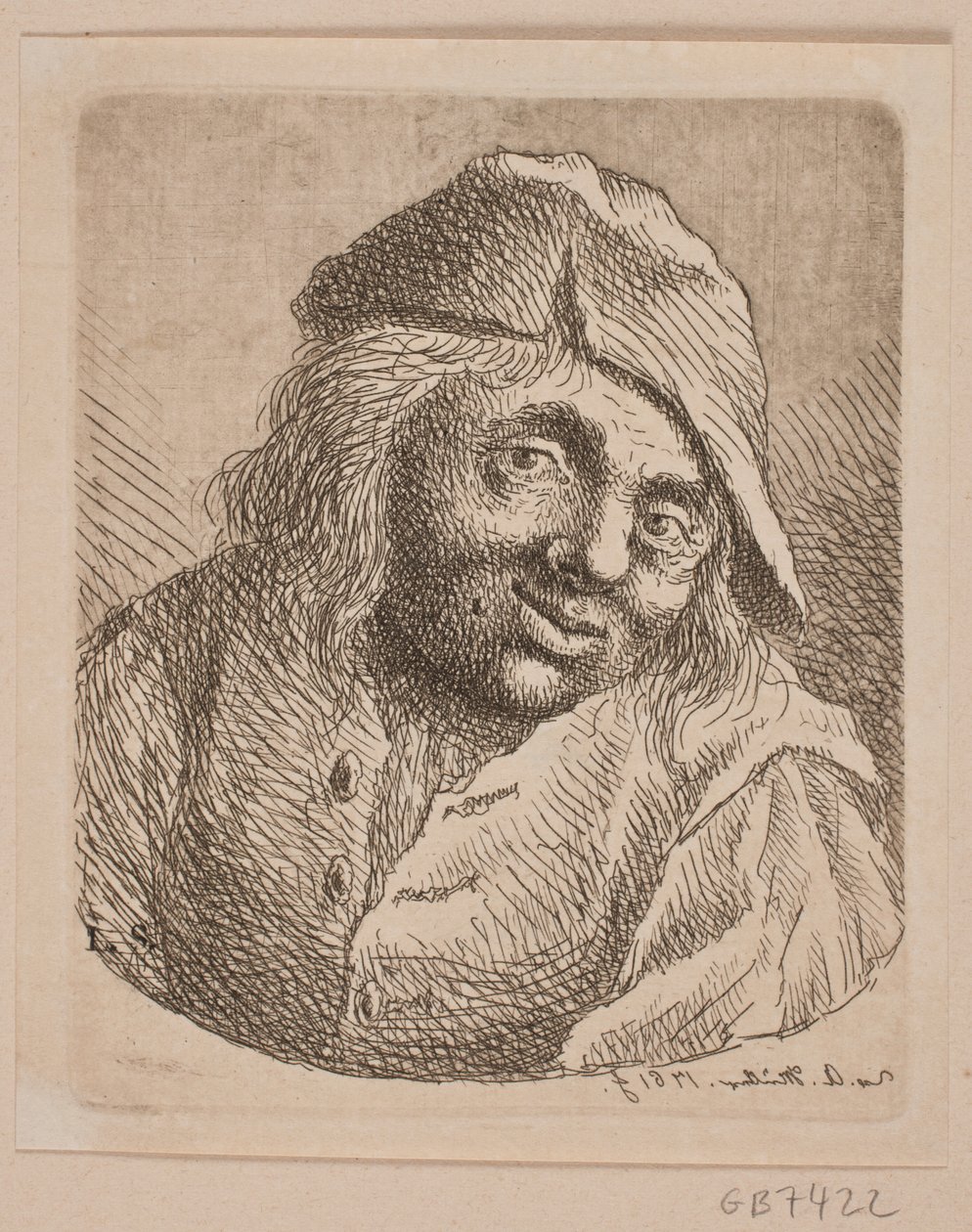 Brustbild eines Bauern von W.A. Müller