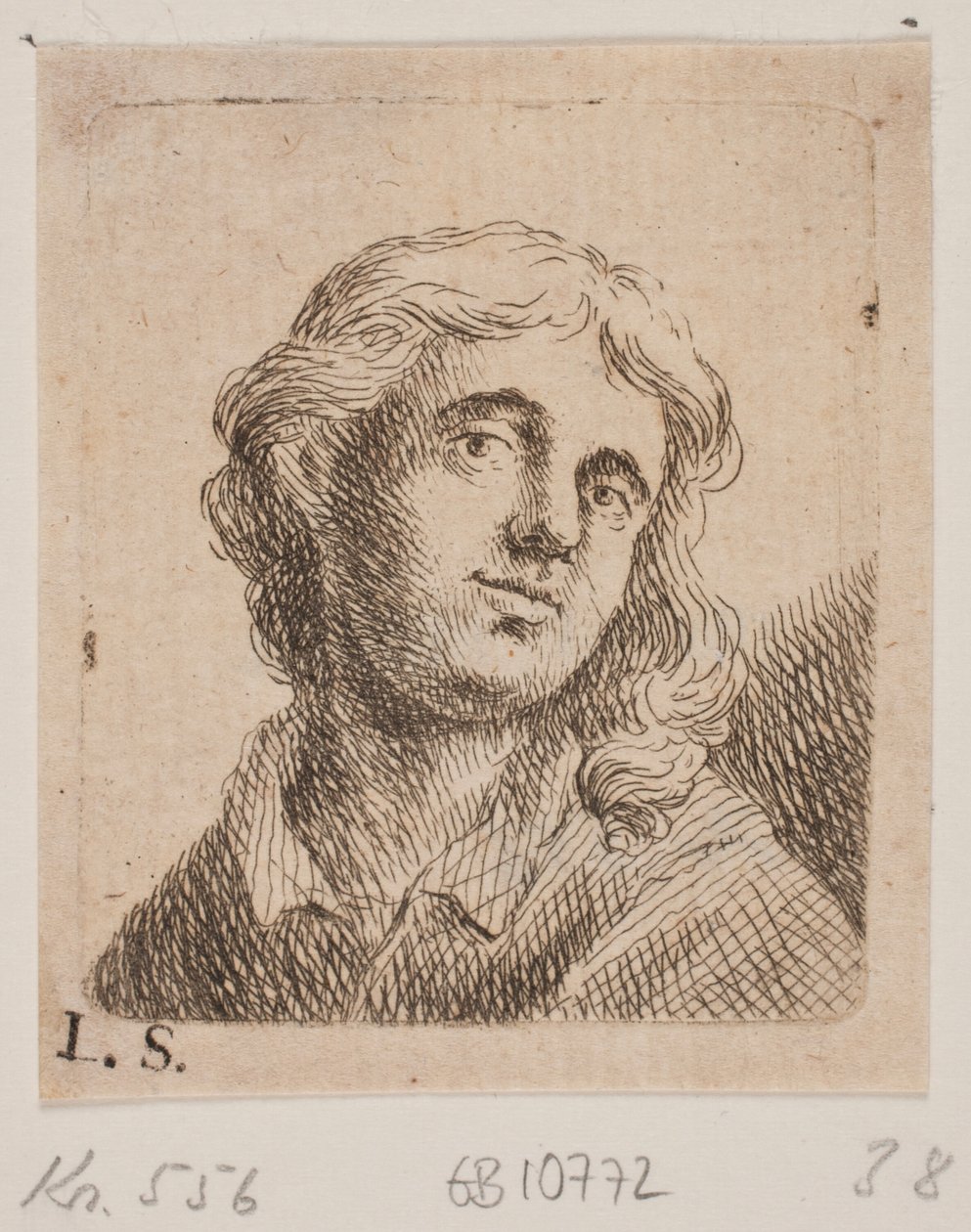 Brustbild eines jungen Mannes von W.A. Müller
