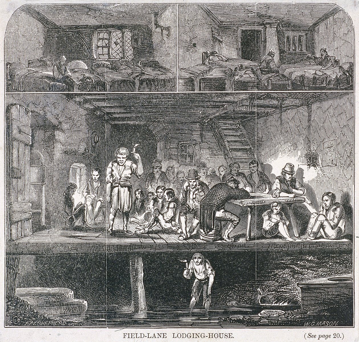 Field Lane Obdachlosenheim, London von WG Mason
