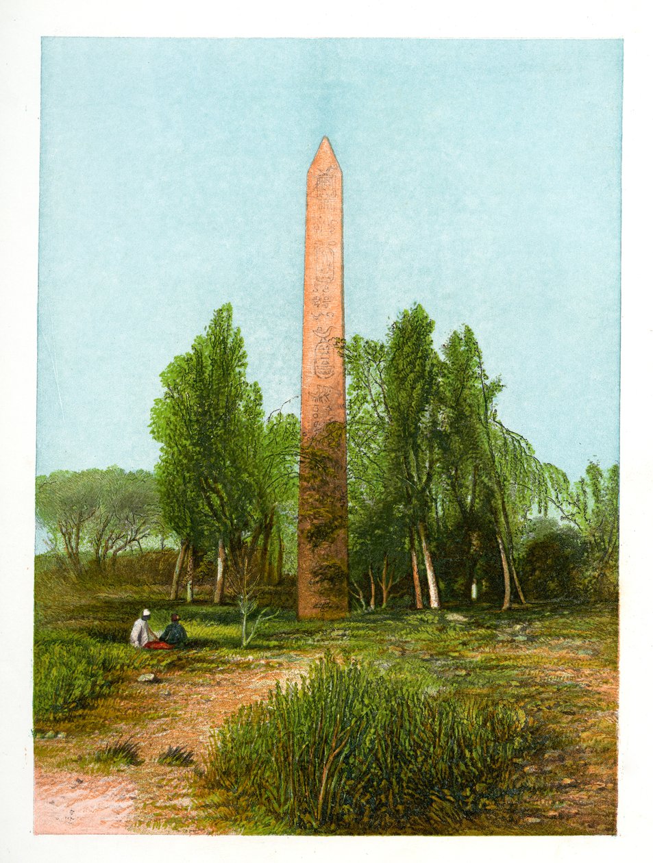 Obelisk in Heliopolis, Ägypten, ca. 1870 von W. Dickens