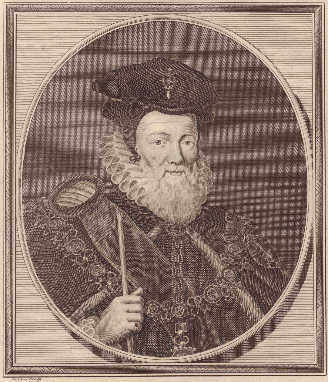 Porträt von William Cecil von John Ward Dunsmore