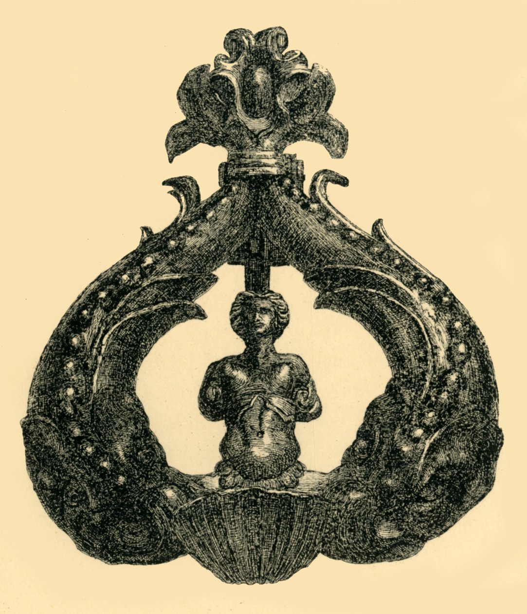 Bronze-Türklopfer, ca. 1550-1600, 1881 von W. Harbutt