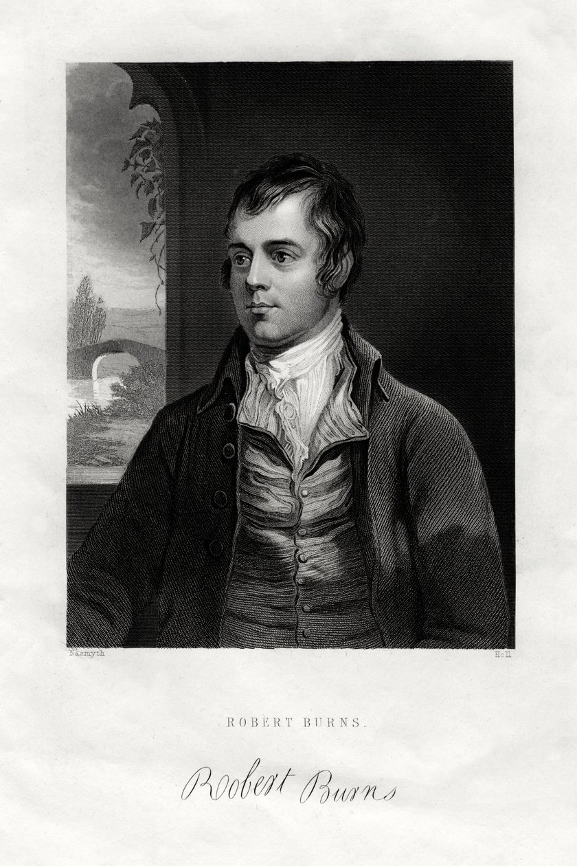 Robert Burns, schottischer Dichter, 19. Jahrhundert von W. Holl