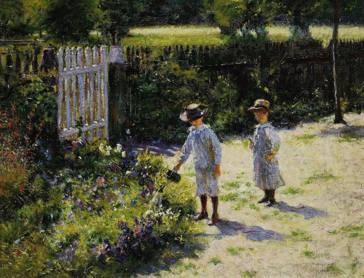 Kinder im Garten von Władysław Podkowiński