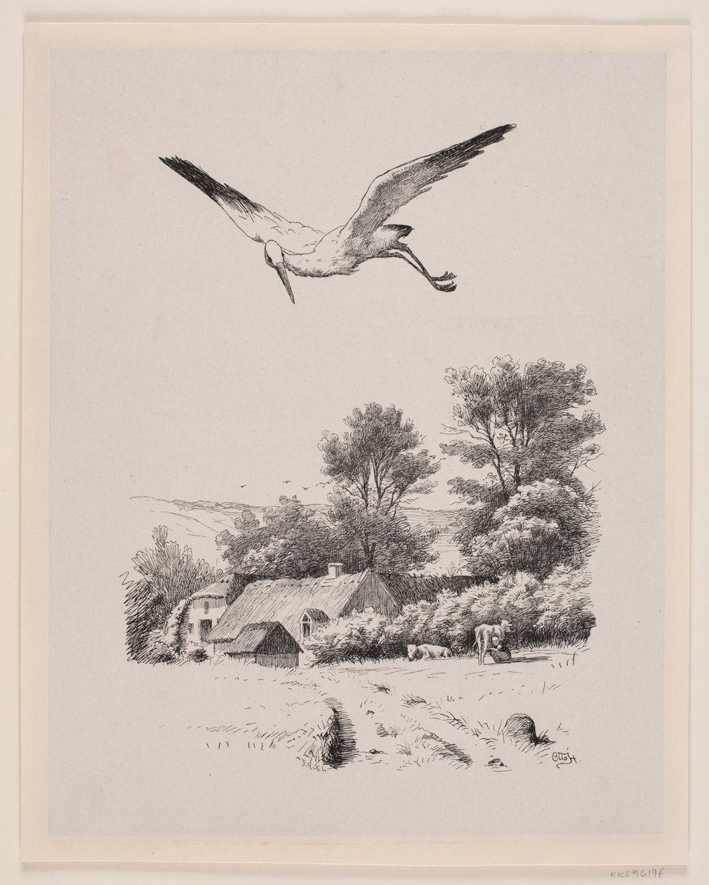 Illustration zu Christian Winther, "Chresten und Lene" von Waldemar Bøhme