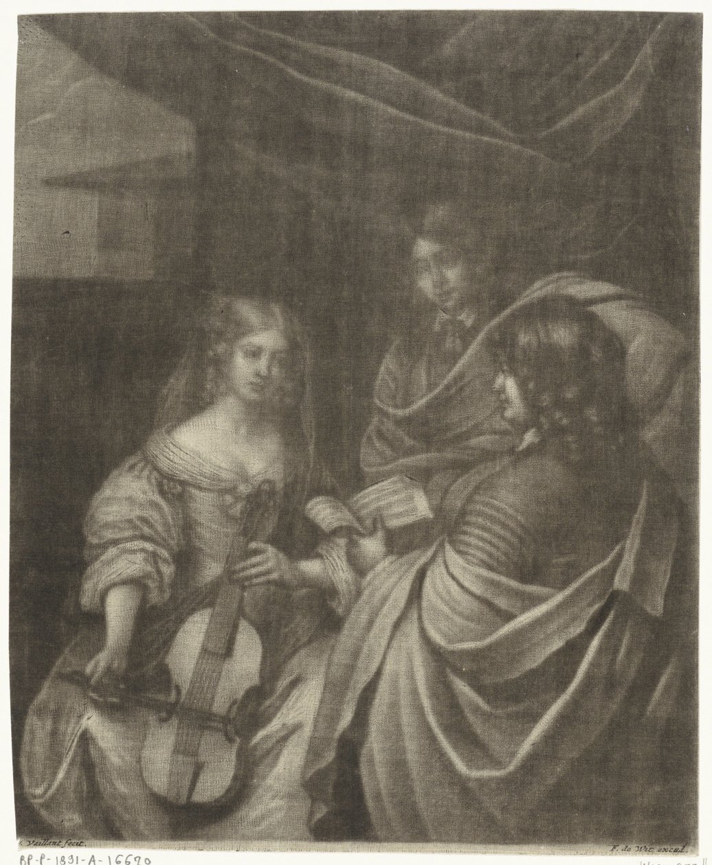 Mädchen mit einem Violoncello von Wallerant Vaillant