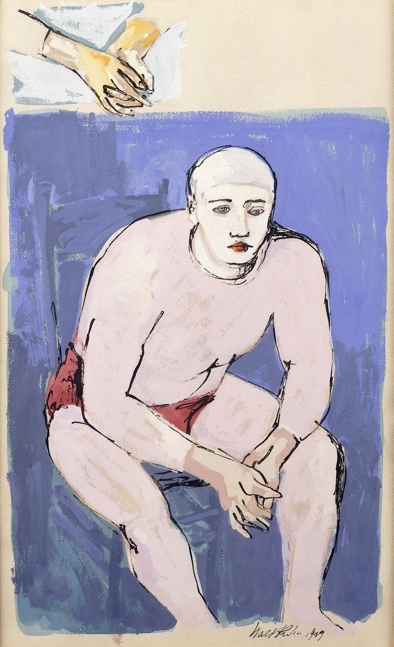 Sitzender Clown von Walt Kuhn