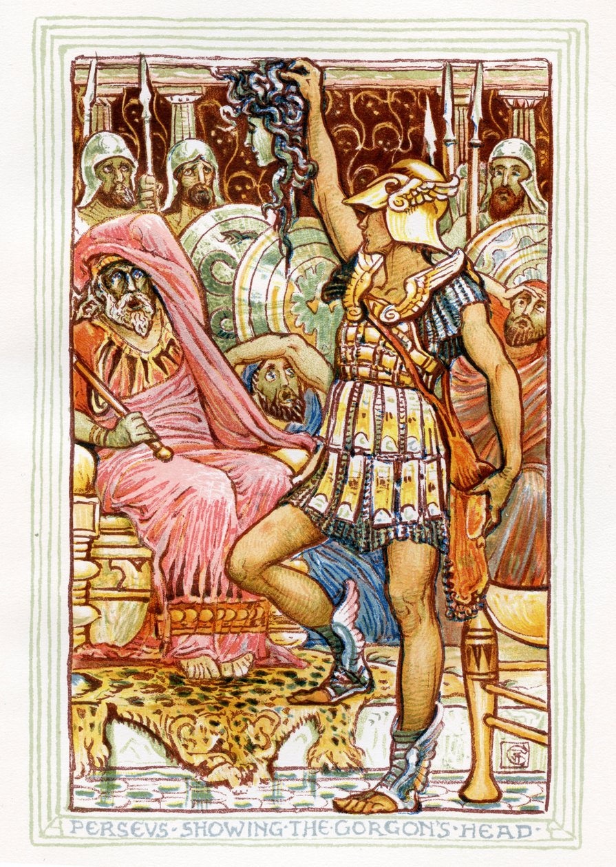 Perseus zeigt Medusas Kopf von Walter Crane