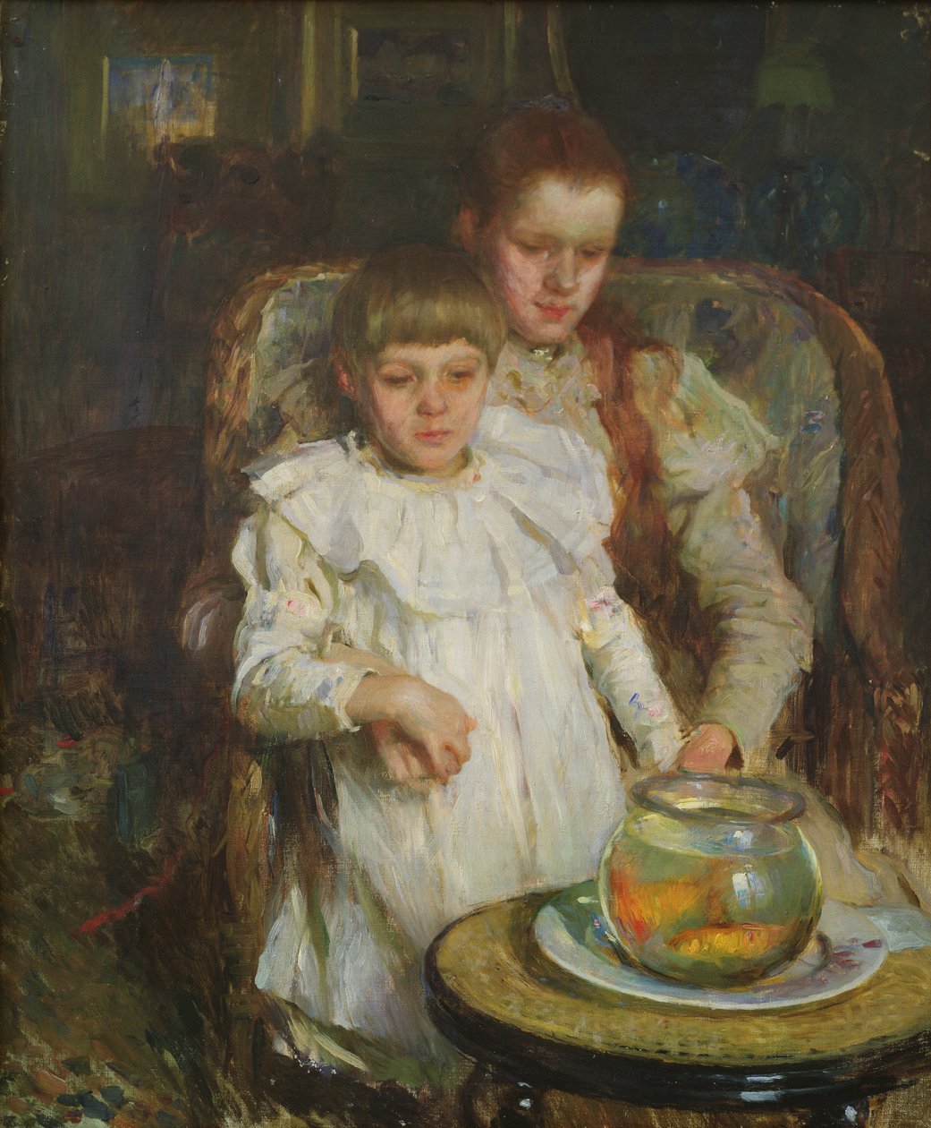 Das Goldfischglas, ca. 1900 von Walter Frederick Osborne