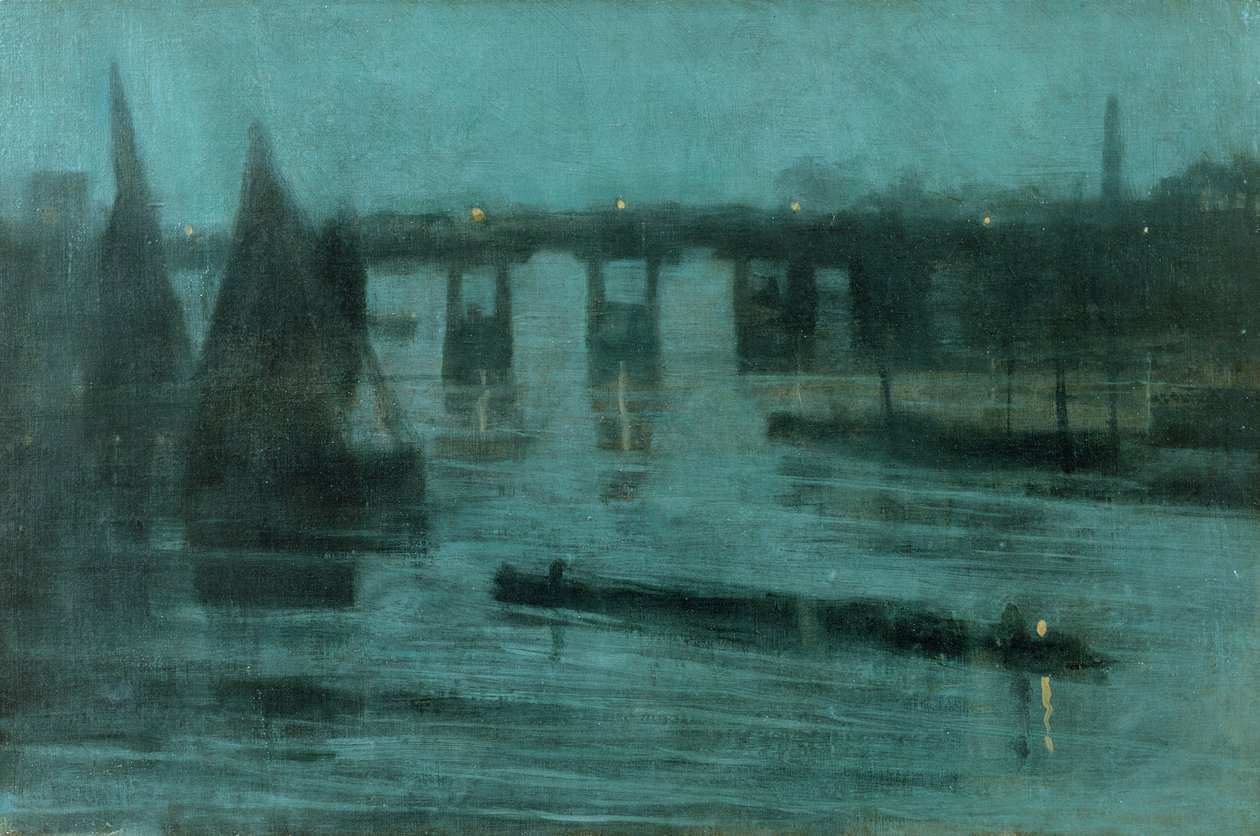 Nocturne, Alte Battersea-Brücke, 1885 von Walter Greaves
