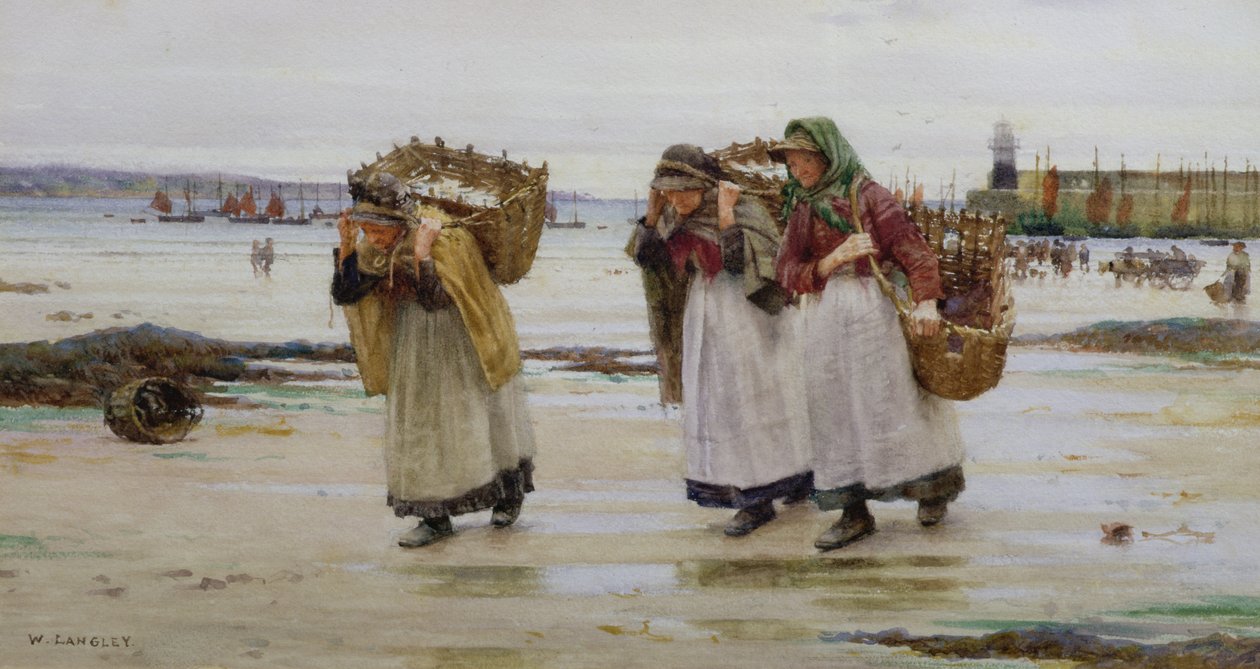 Die Brotverdiener oder Newlyn Fischweiber von Walter Langley