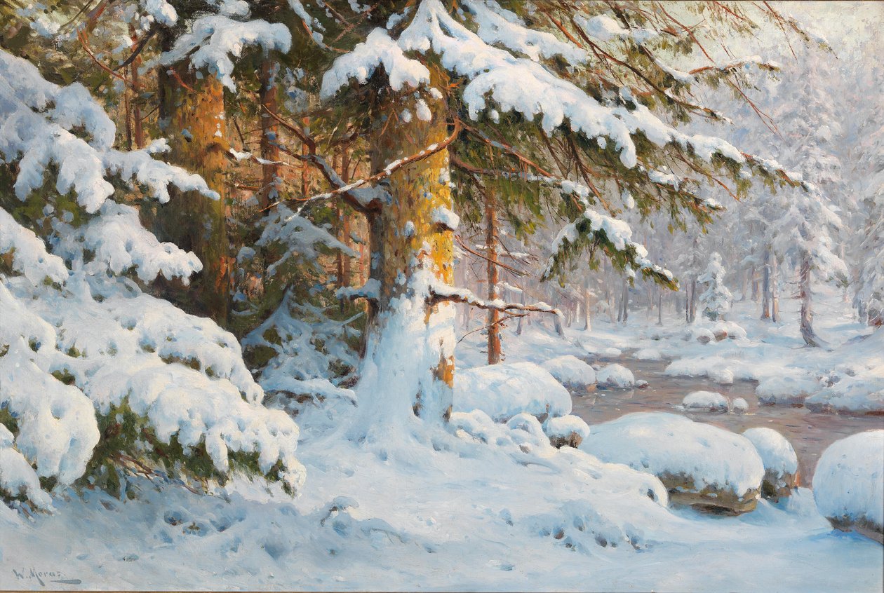 Winter im Wald von Walter Moras