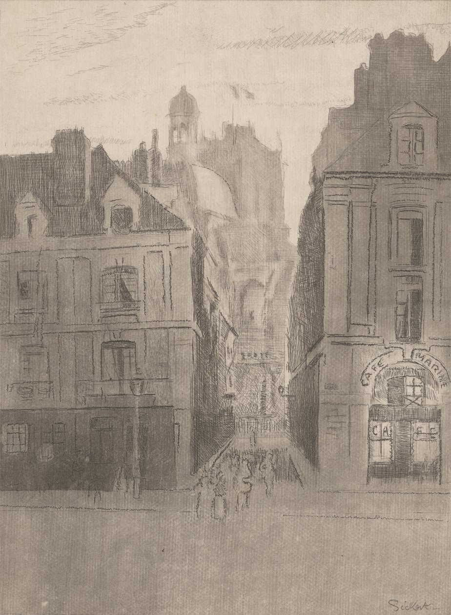 Straße in Dieppe von Walter Richard Sickert